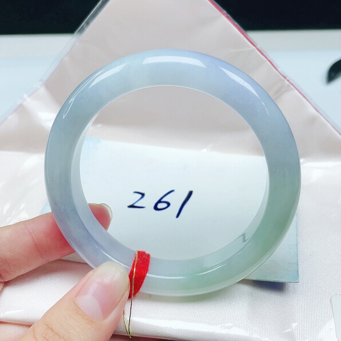 翡翠未镶嵌手镯正圈54.3