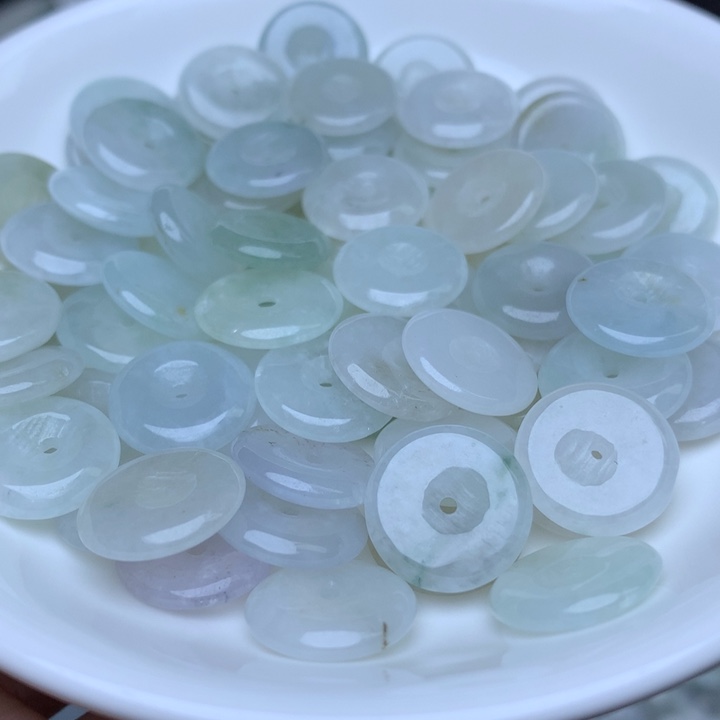 【闪购商品】翡翠手链未镶嵌卡14冰平安扣10个