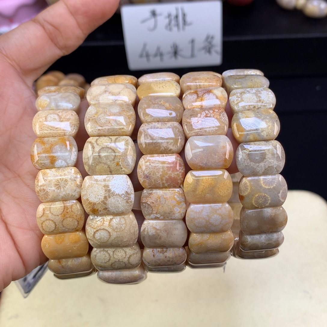 硅化珊瑚（珊瑚玉）未镶嵌颈饰44米一条可挑（36号）