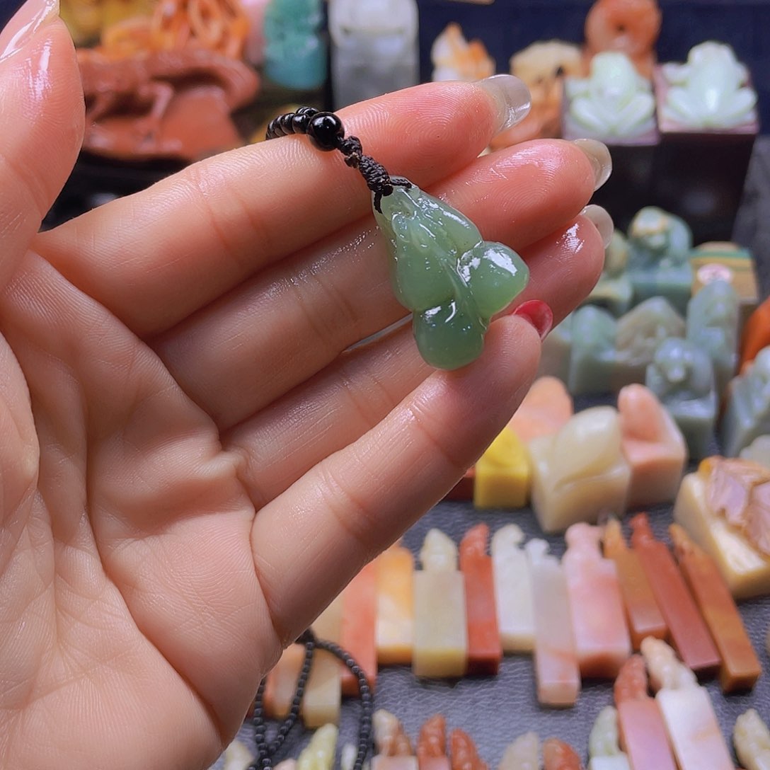 昌化石印石西安绿