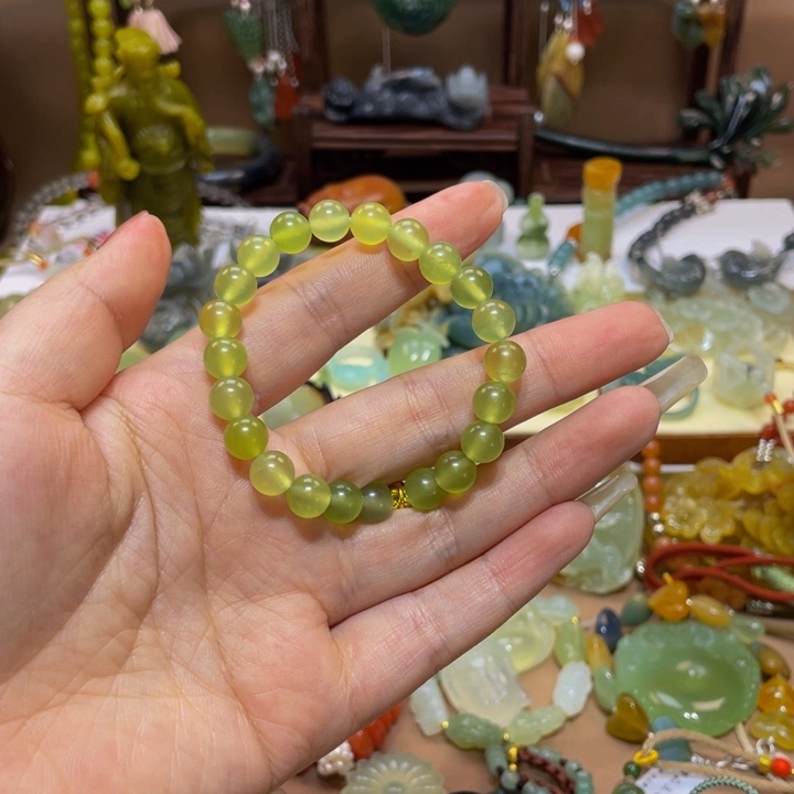 蛇纹石玉手链未镶嵌