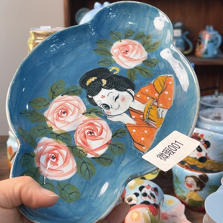 陶景德镇釉下手绘陶瓷  