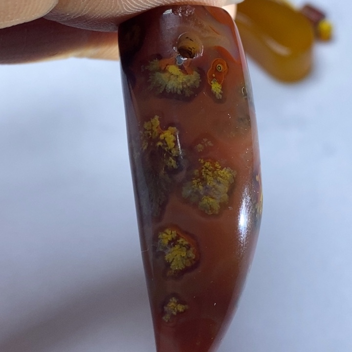 玛瑙/玉髓颈饰足银镀金镶嵌