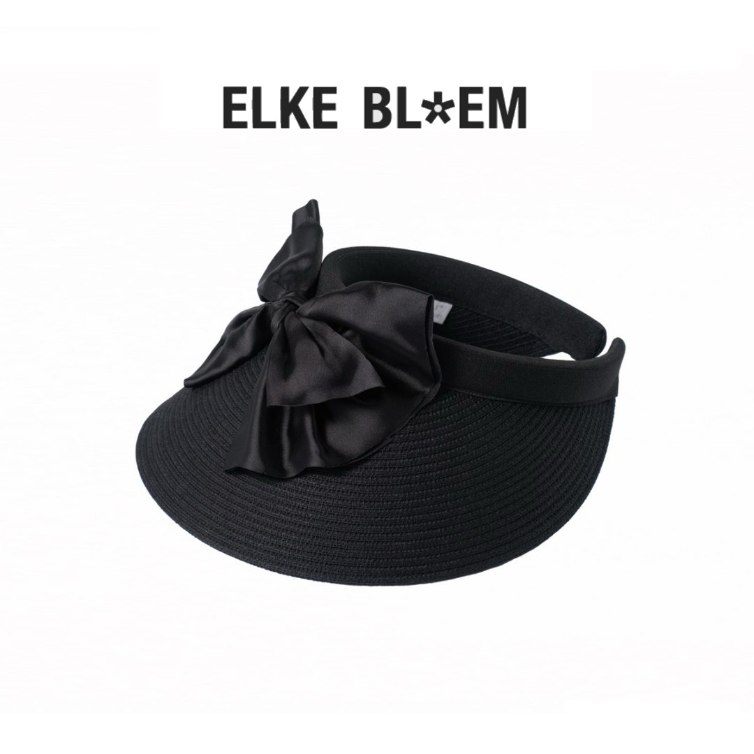  ELKEBLOEM  BOWWIND系列  黑色蝴蝶结空顶遮阳帽