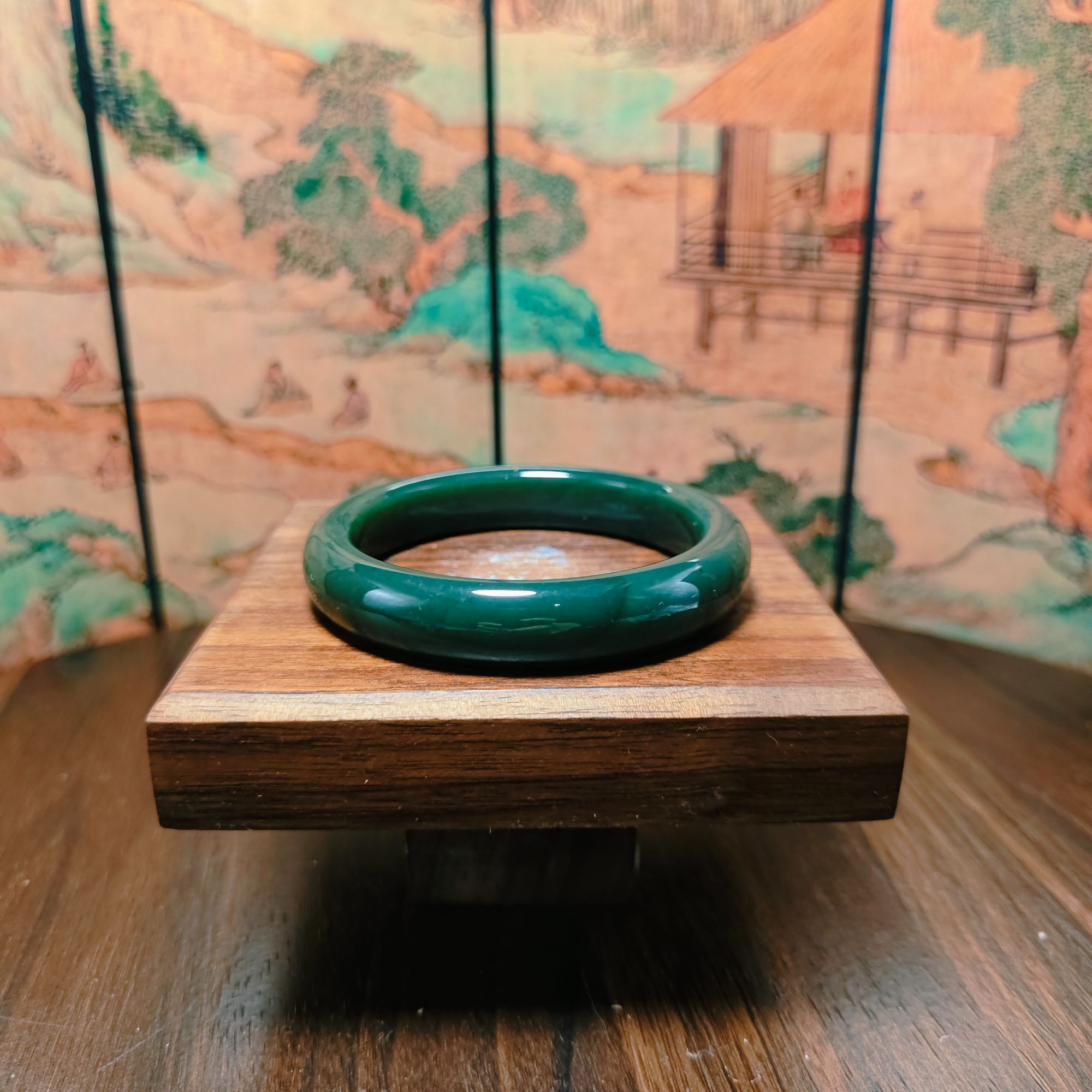 Z和田玉手镯（56mm）1026