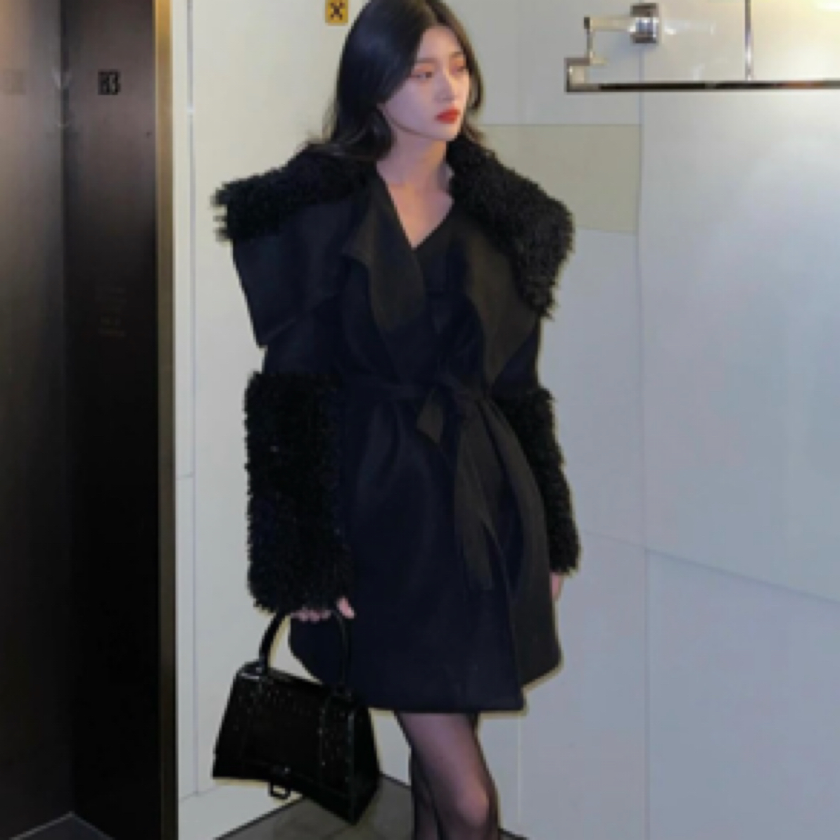 99新 Prada/普拉达 黑色羊毛外套 38码 99新 GM002450