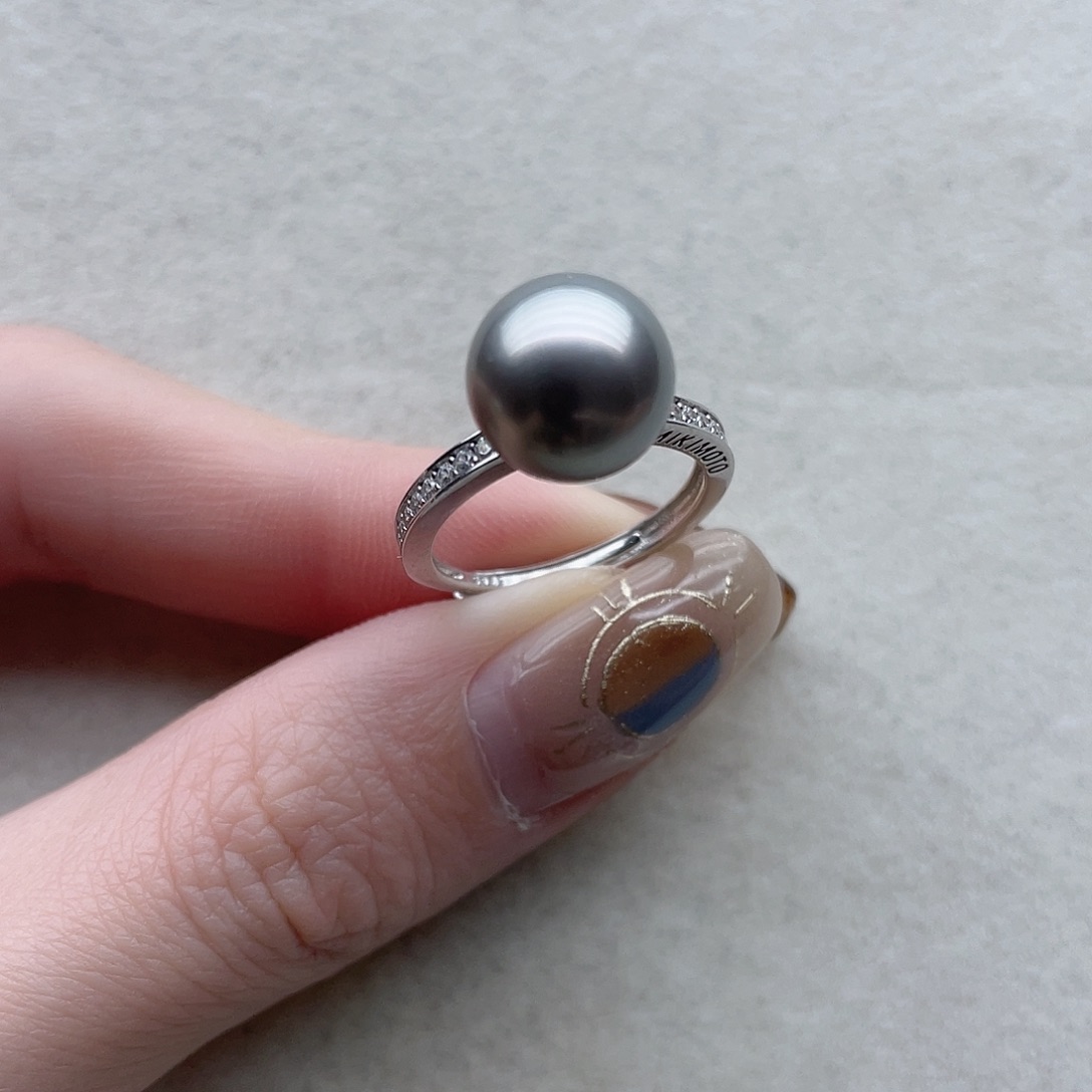 戒指105海水珍珠银S925镶嵌