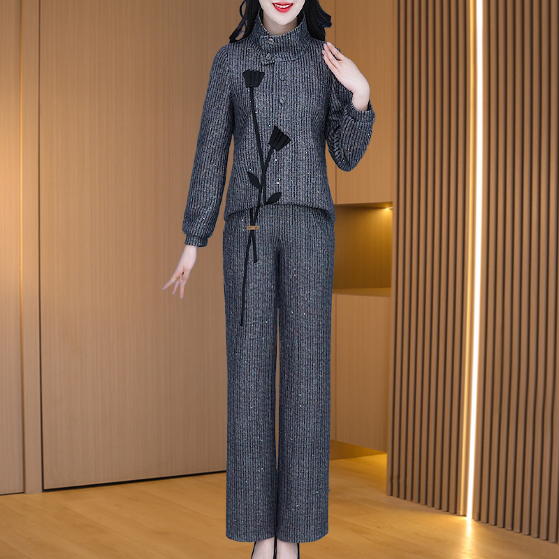 【上衣+裤子】24005春季优雅新款气质时尚收腰显瘦套裤M-4XL-LS