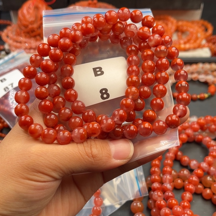 死***硬南红玛瑙未镶嵌多样性发货默认微瑕称重96.7克