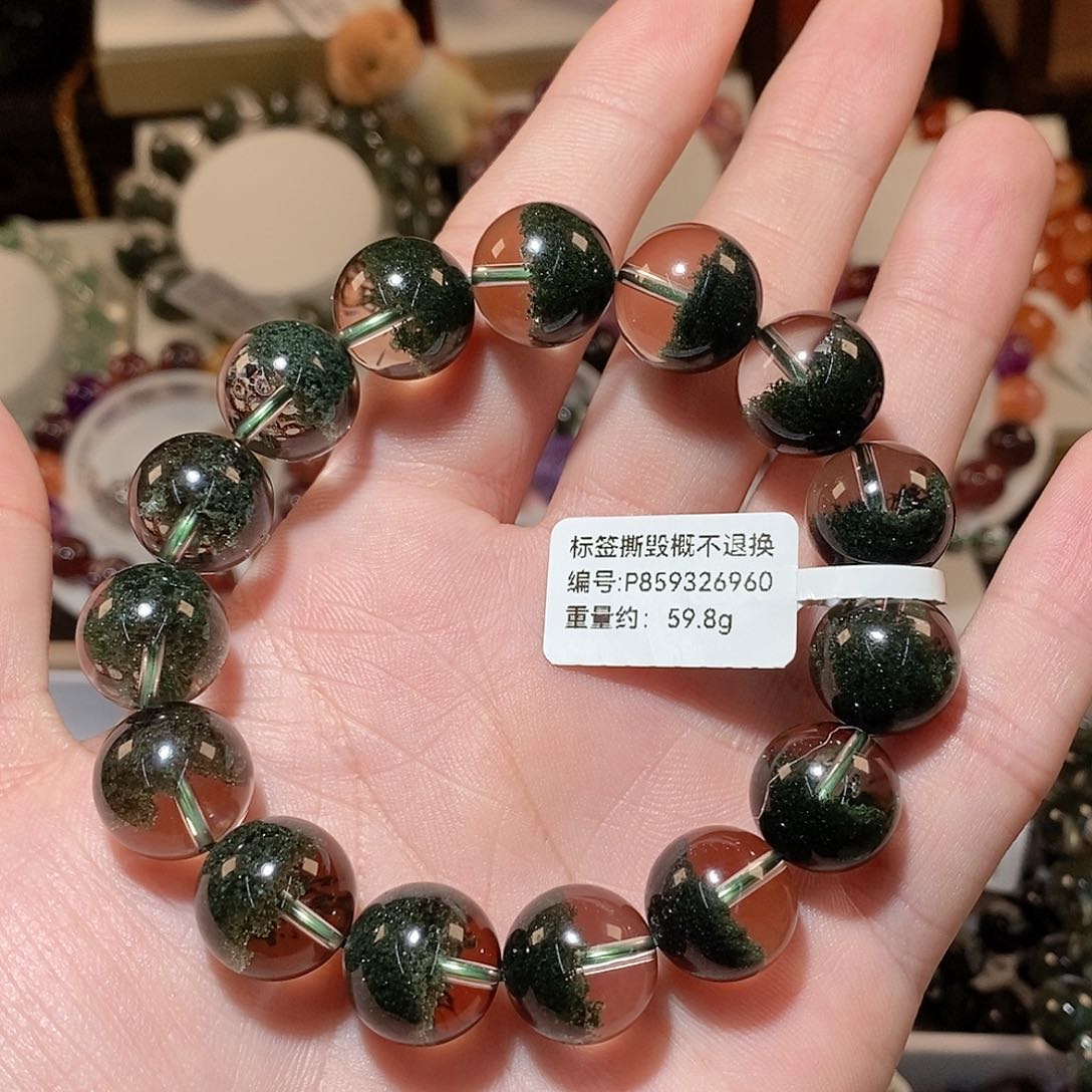 水晶珠宝半成品未镶嵌w**兔绿幽灵