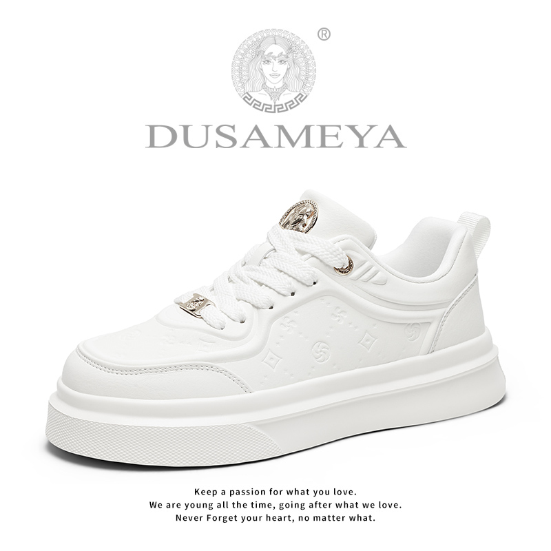 DUSAMEYA/杜莎米娅2025新款韩版男士轻奢复古时尚百搭真皮休闲鞋