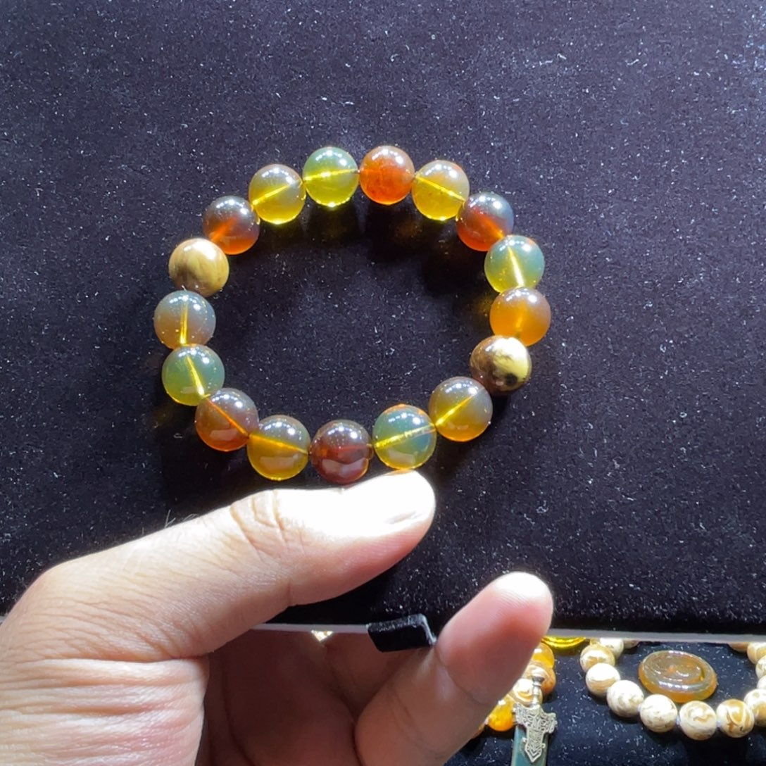 未镶嵌琥珀手串缅甸琥珀多宝手串12+规格