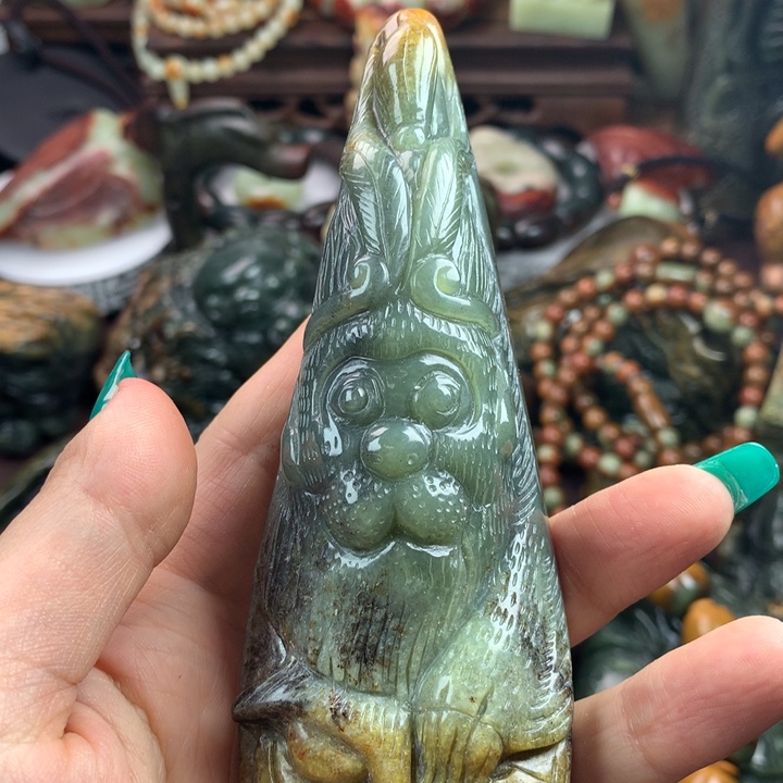 岫岩河磨玉（透闪石质玉）挂件未镶嵌