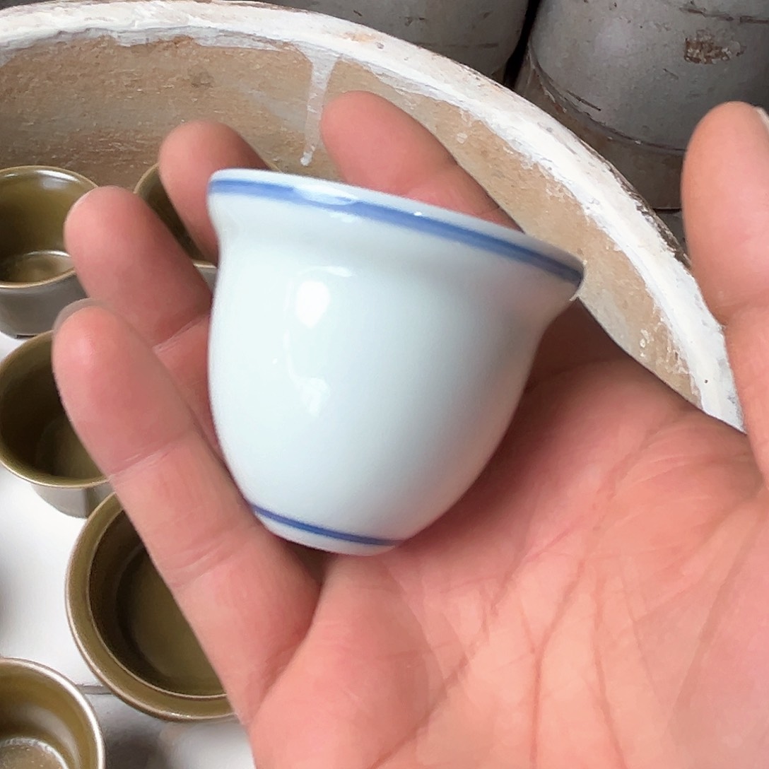 杯青花瓷器青花绘花图案