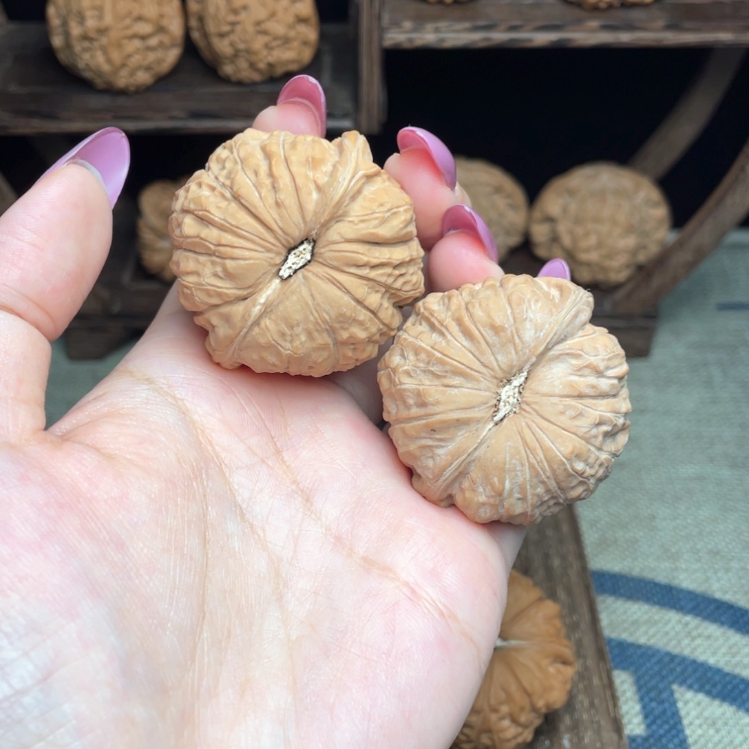 文玩核桃把件无*谓44南瓜墩