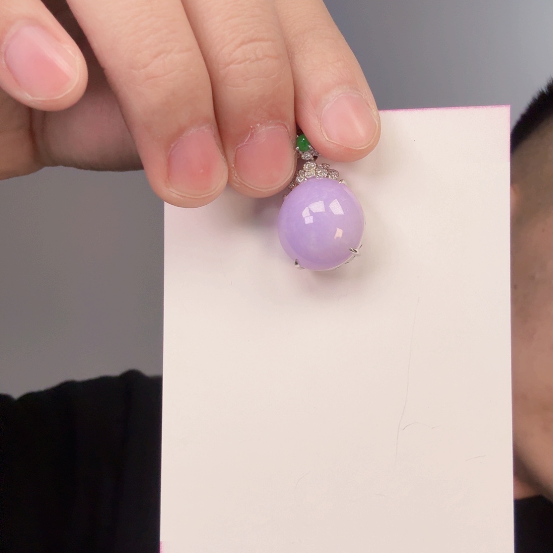 翡翠颈饰18K金镶嵌大*羊一件