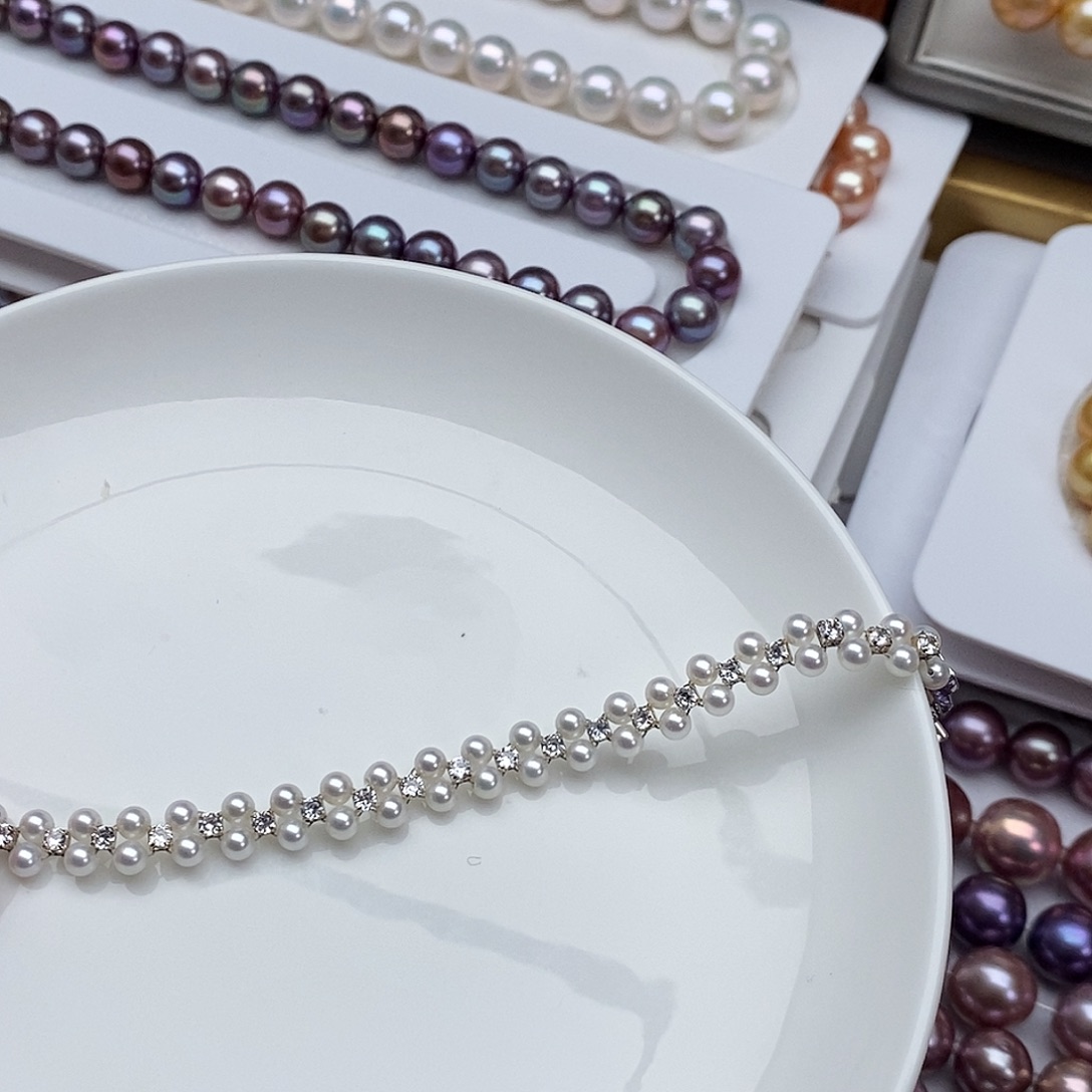 淡水珍珠合金颈饰