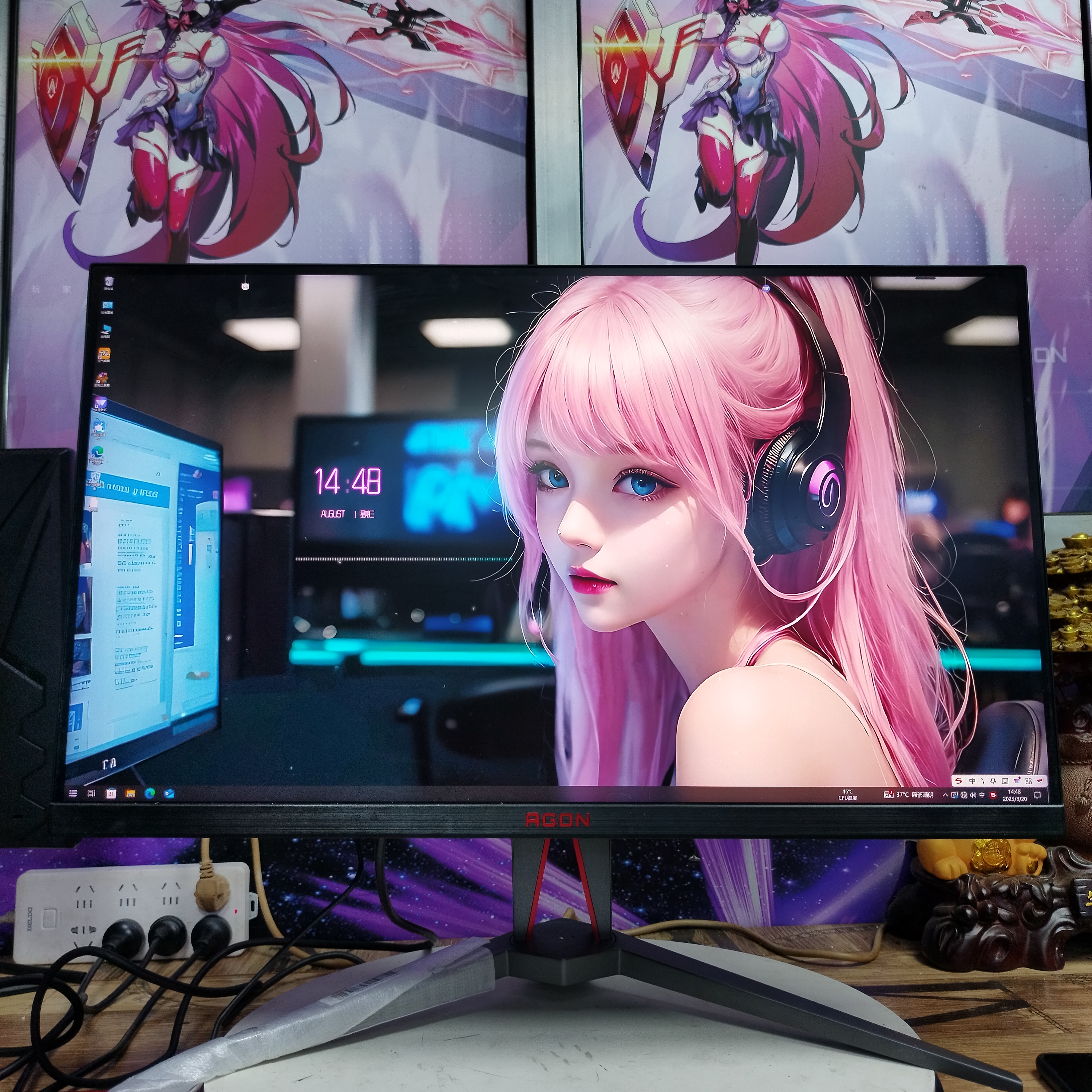 95新 AOC AOcAG275uxm爱攻5代4k165hz27寸直面游戏电竞显示器
