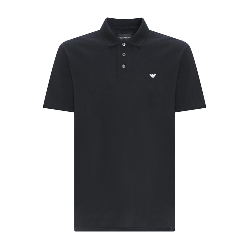 Emporio Armani/安普里奥·阿玛尼纯色商务休闲翻领短袖Polo衫男