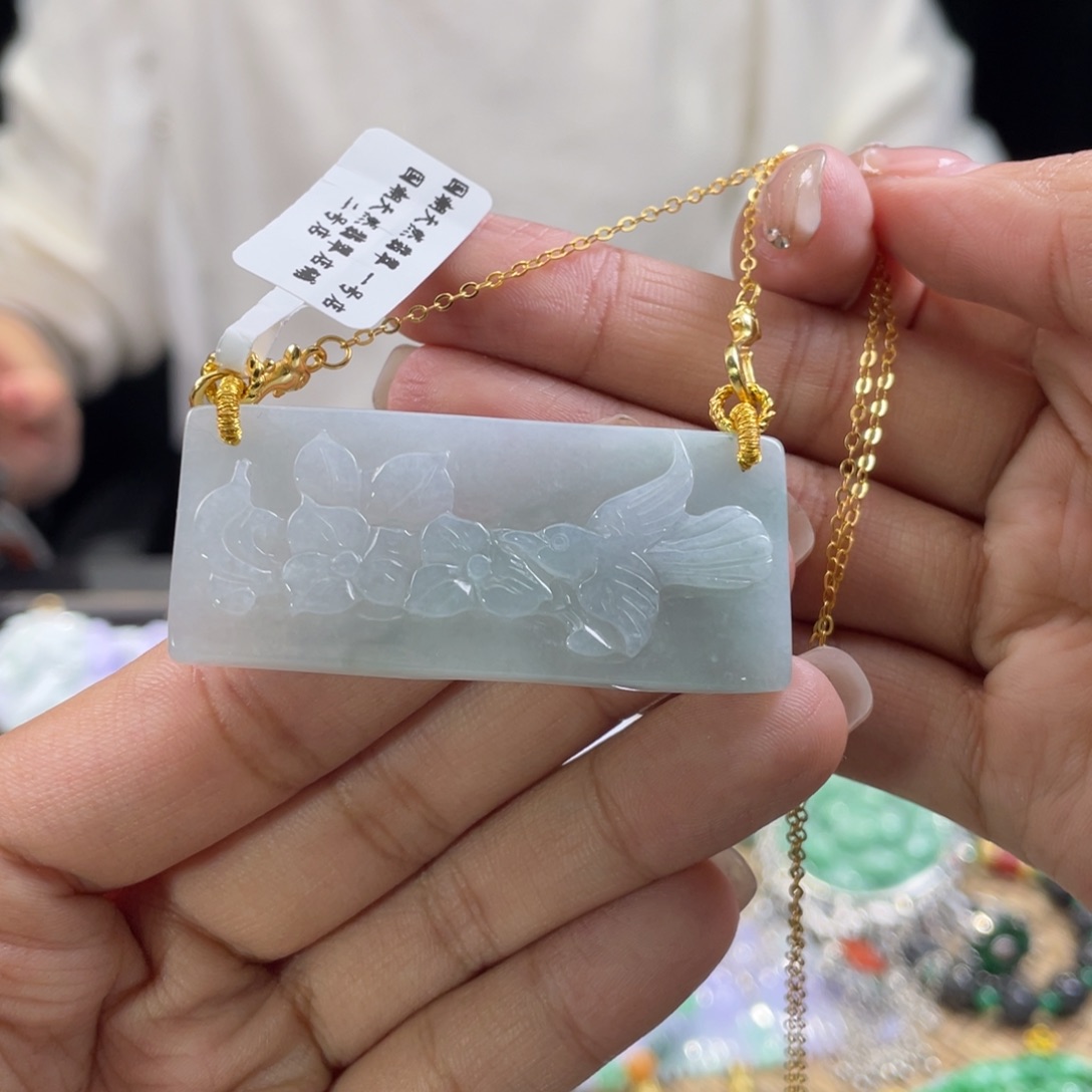 翡翠颈饰未镶嵌代编织