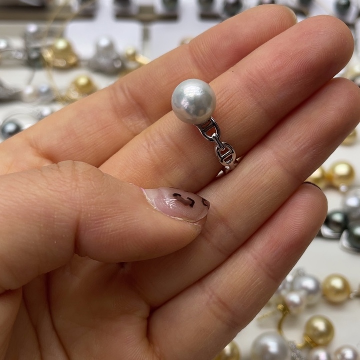 海水珍珠戒指银S925镶嵌
