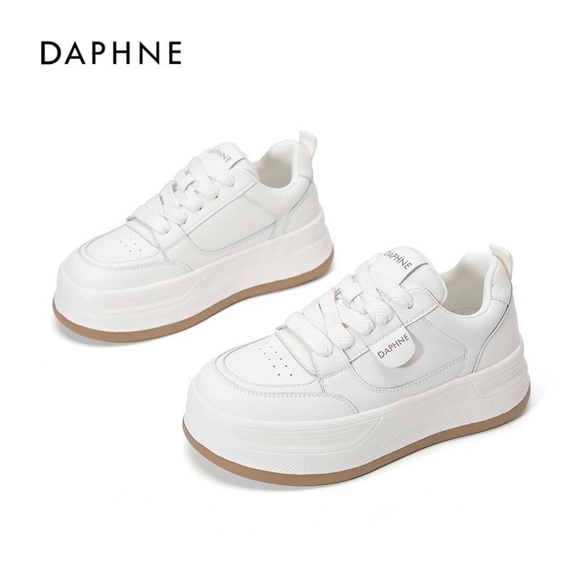 Daphne/达芙妮小白鞋蛇年新款女鞋厚底增高鞋女ins时尚正品女鞋L