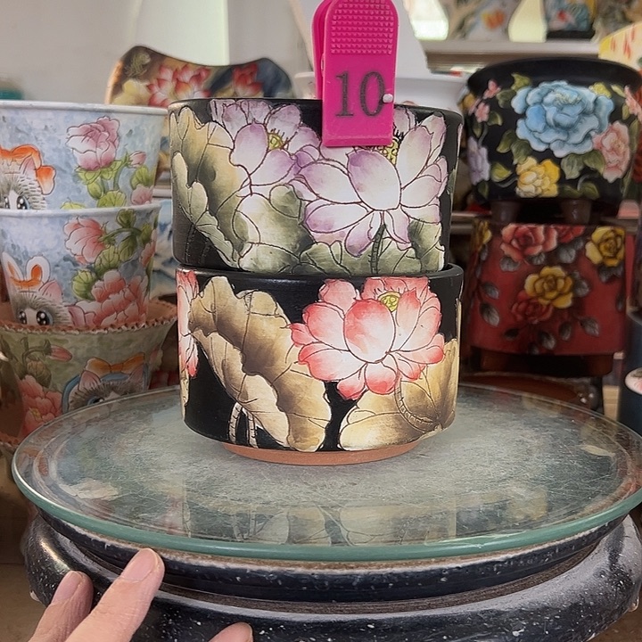 满38包邮 景德镇幸运花盆