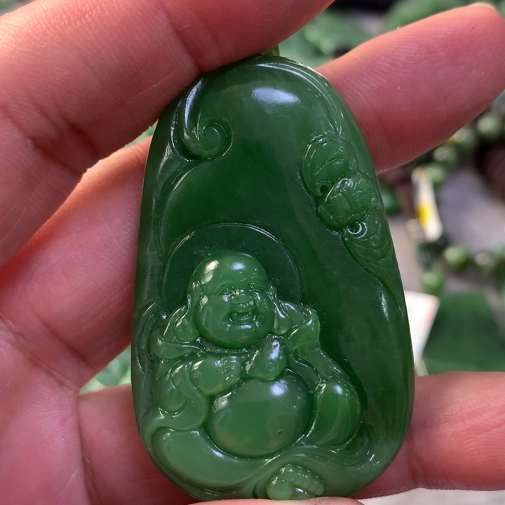 和田玉（碧玉）颈饰未镶嵌乐*