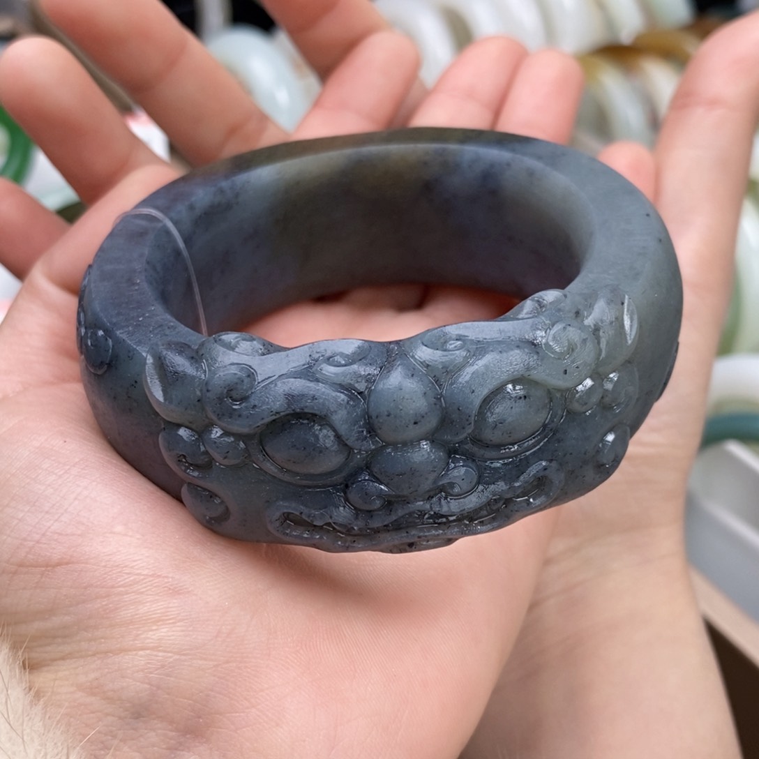 和田玉手镯 定制未镶嵌C****