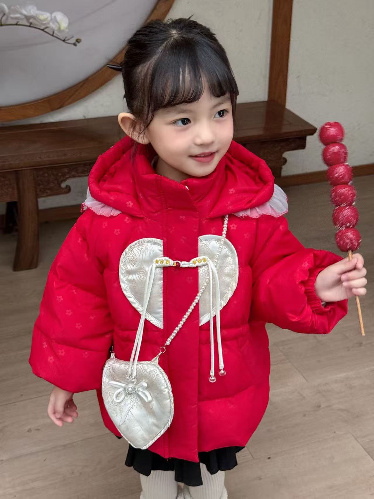 儿童新款年款  国风   收腰    加厚 保暖外套  