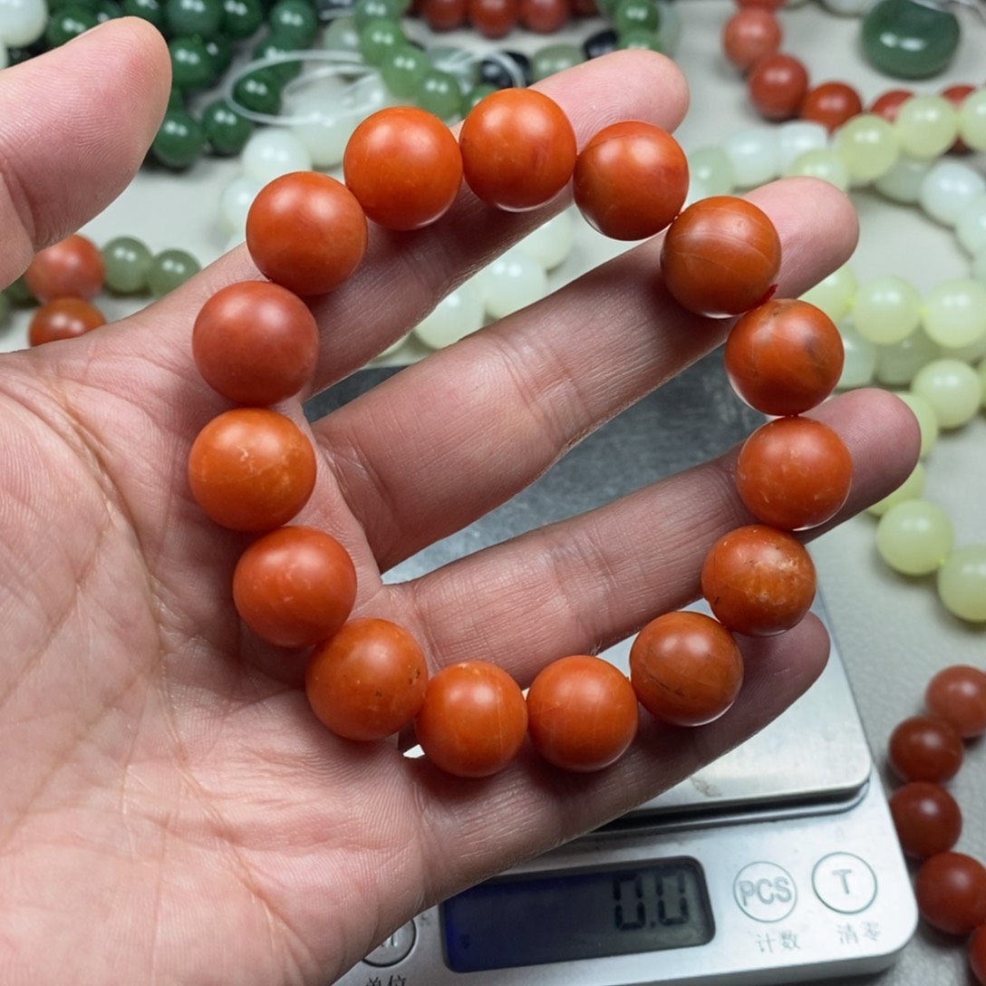 南红玛瑙手链未镶嵌