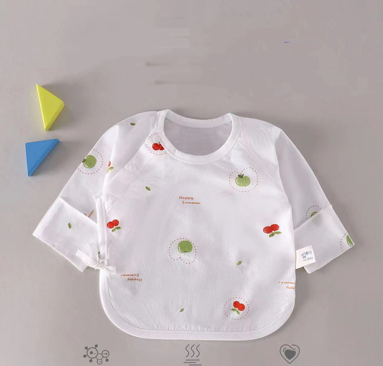 【译童汗布半背衣】新生儿夏季半背衣上衣宝宝婴儿衣