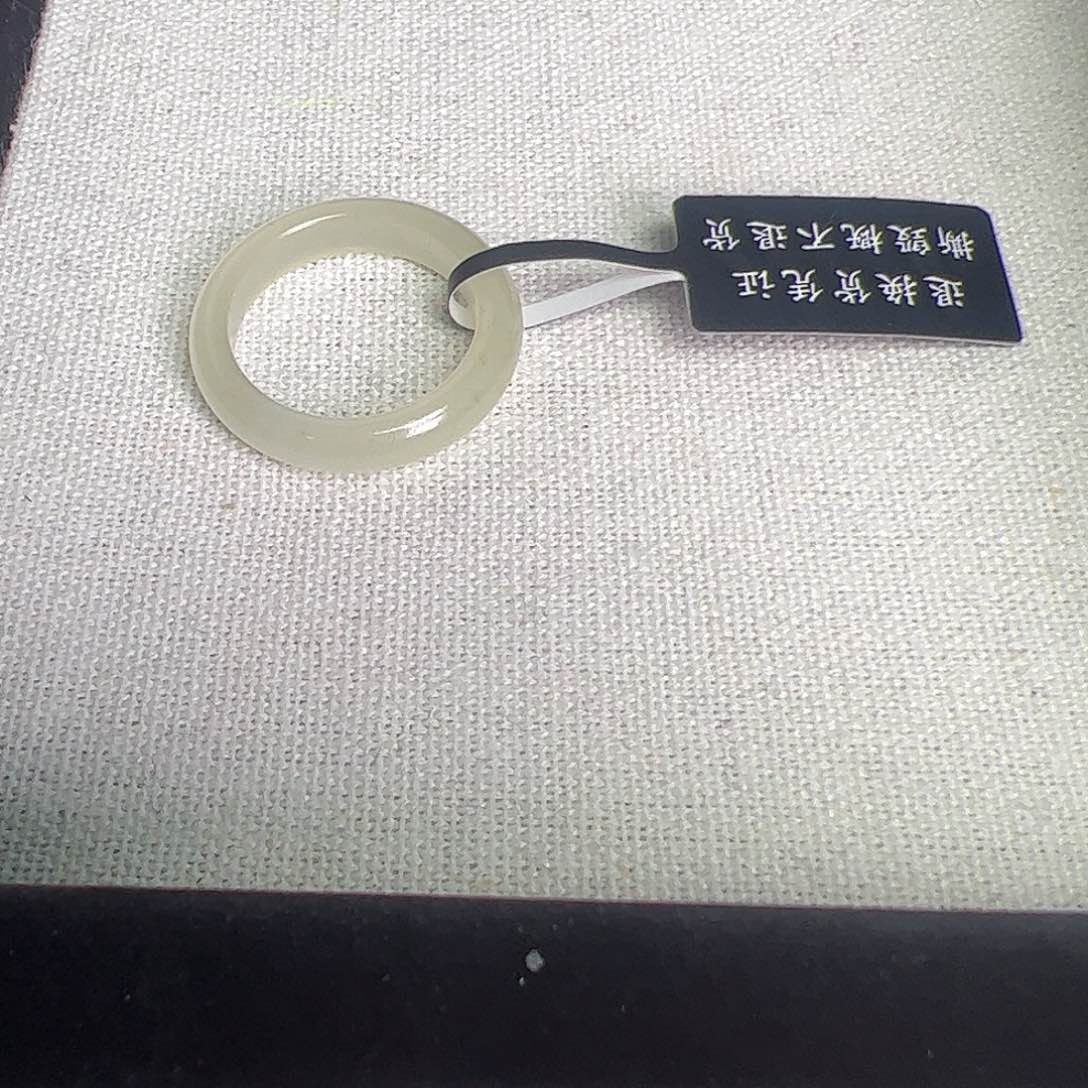 和田玉戒指未镶嵌17号蜂蜜糖