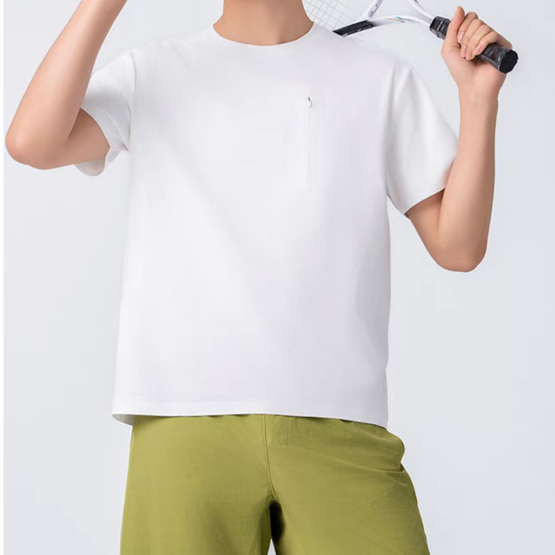 夏季男款舒适户外圆领快干T恤宽松时尚休闲百搭纯色短袖/89093