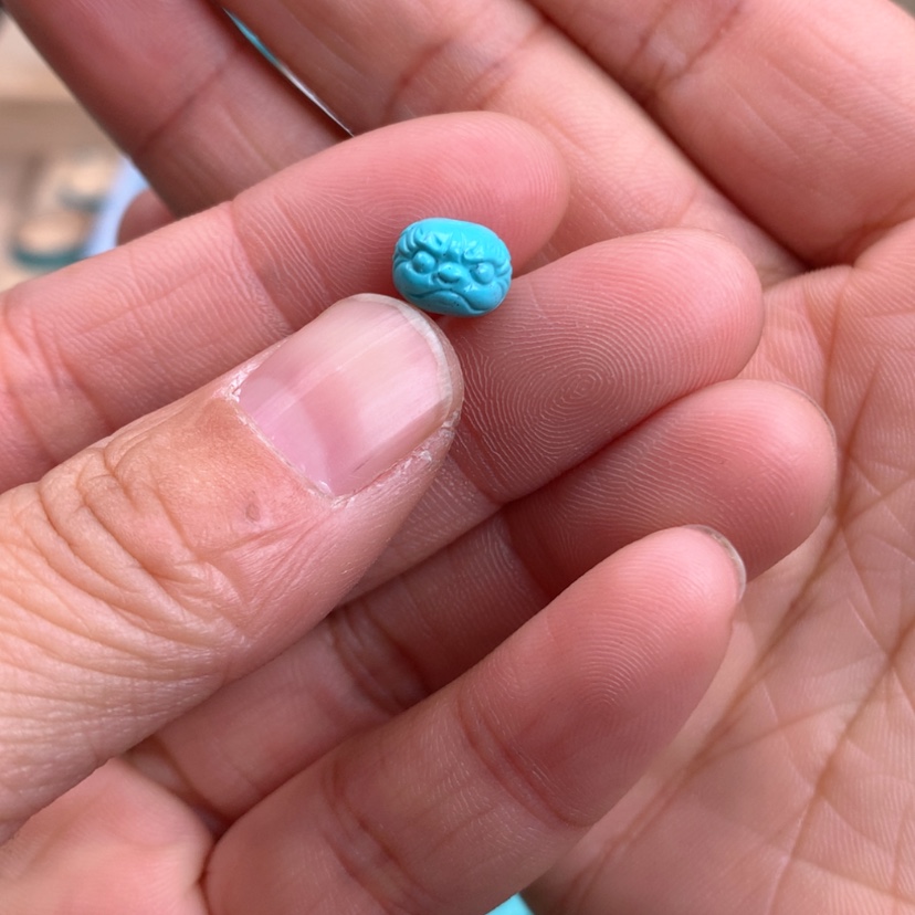 【闪购商品】绿松石醒狮7.8mm未镶嵌