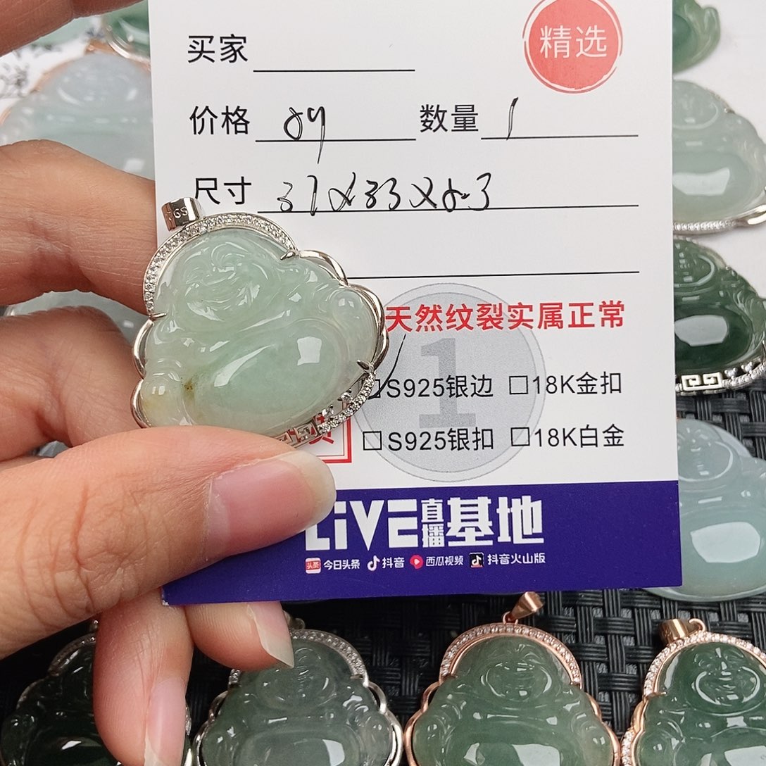 翡翠银S925镶嵌颈饰