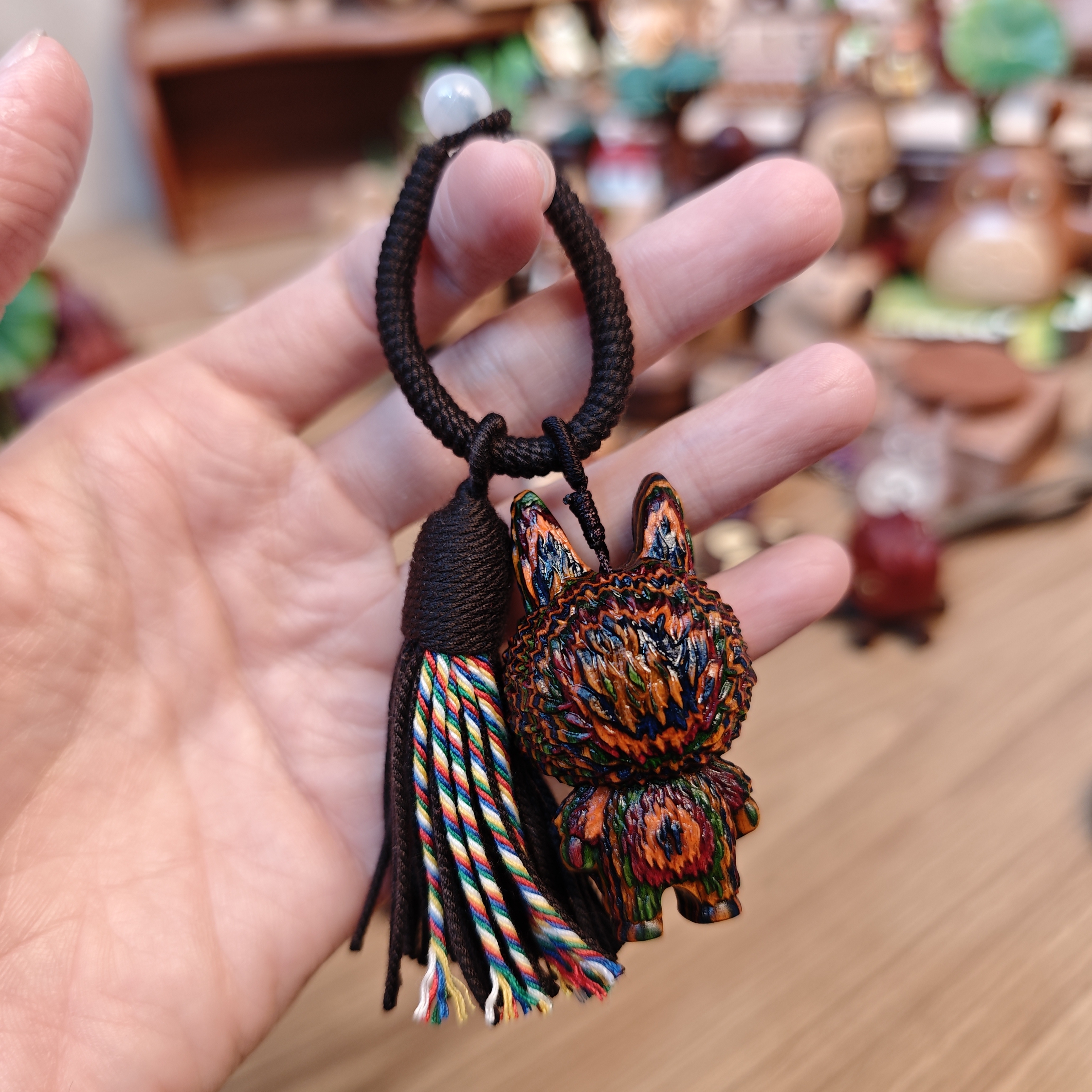 兜兜｜彩虹木阿布挂件 创意工艺品摆件