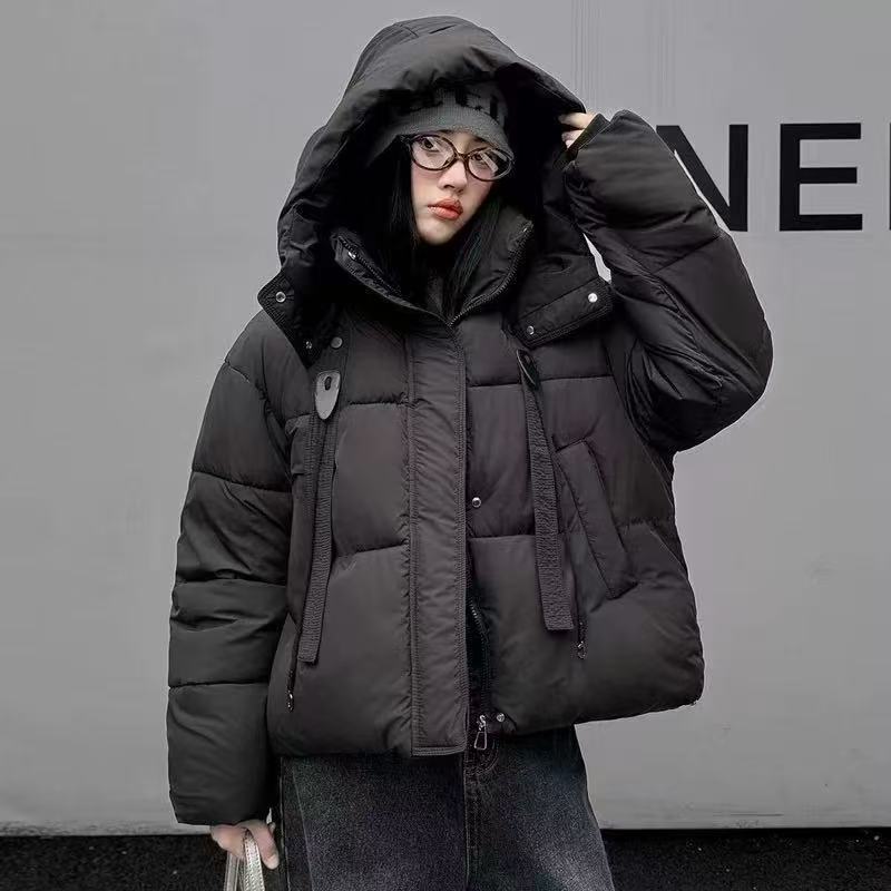 宽松泡芙云朵简约保暖新款加厚保暖时尚面包服服装4991[W]