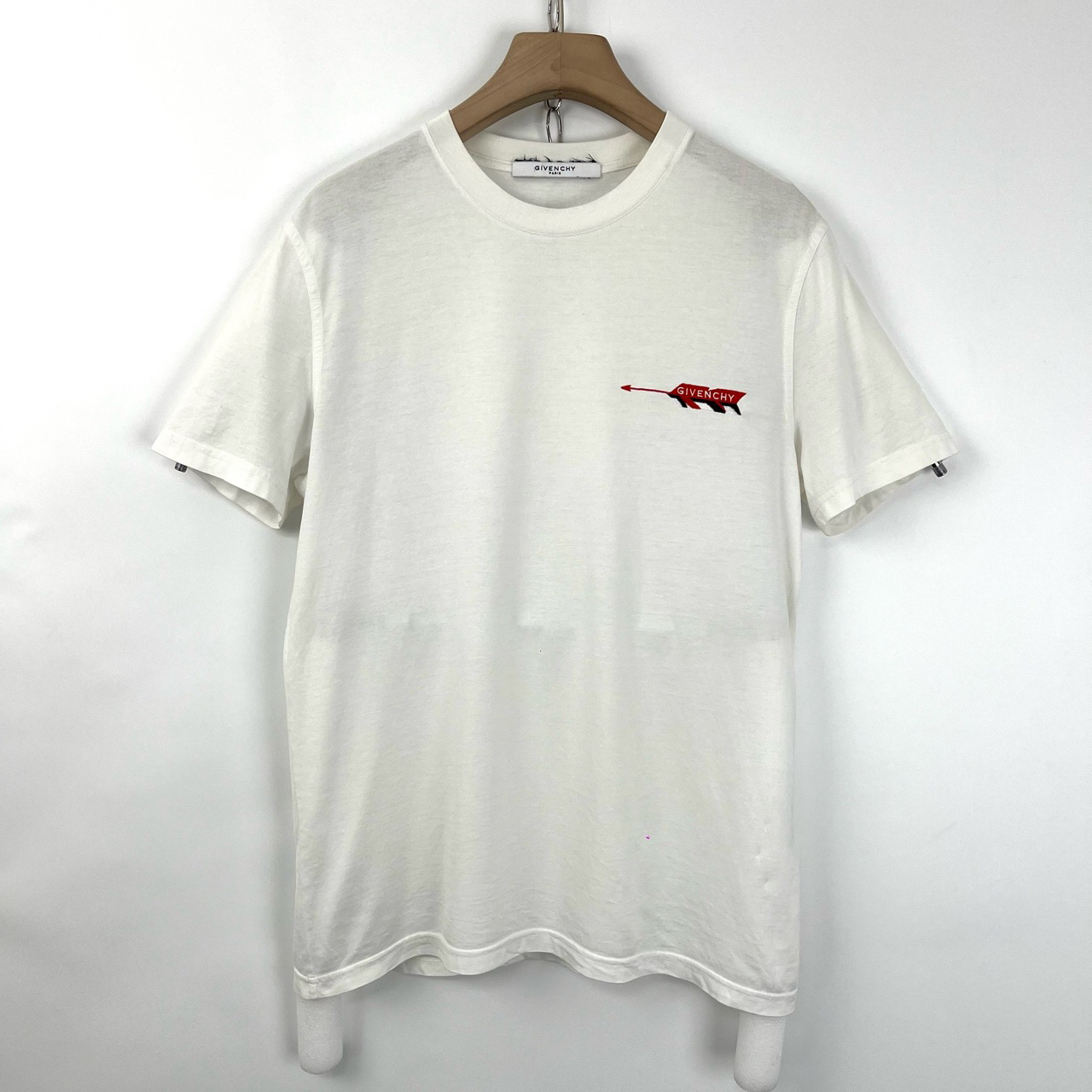 95新 Givenchy/纪梵希 M码/红色标语箭头短袖/05019