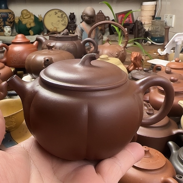茶壶朱泥原矿紫砂