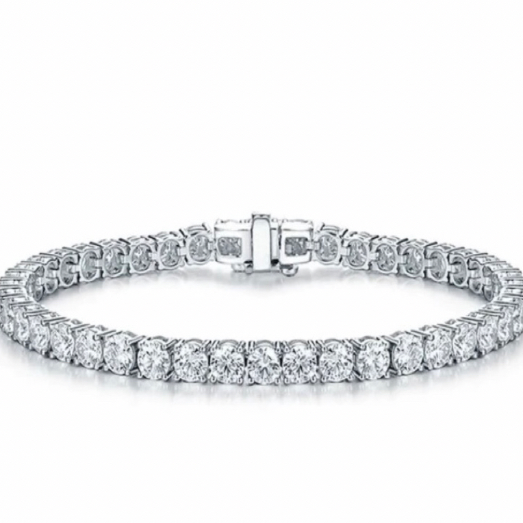 实验室培育钻石Pt950铂金镶嵌时尚网球手链