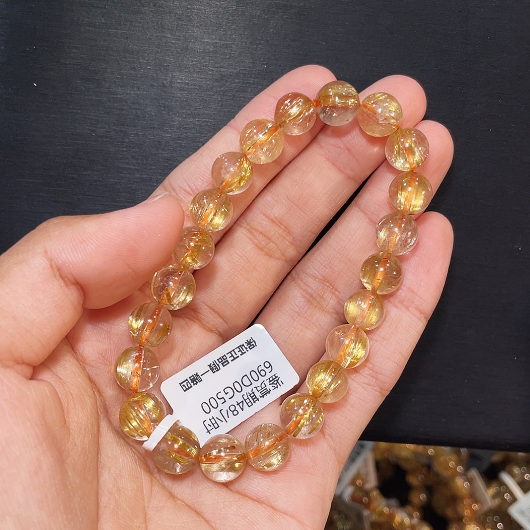 是***呀未镶嵌手链发晶顺发钛晶8.9mm