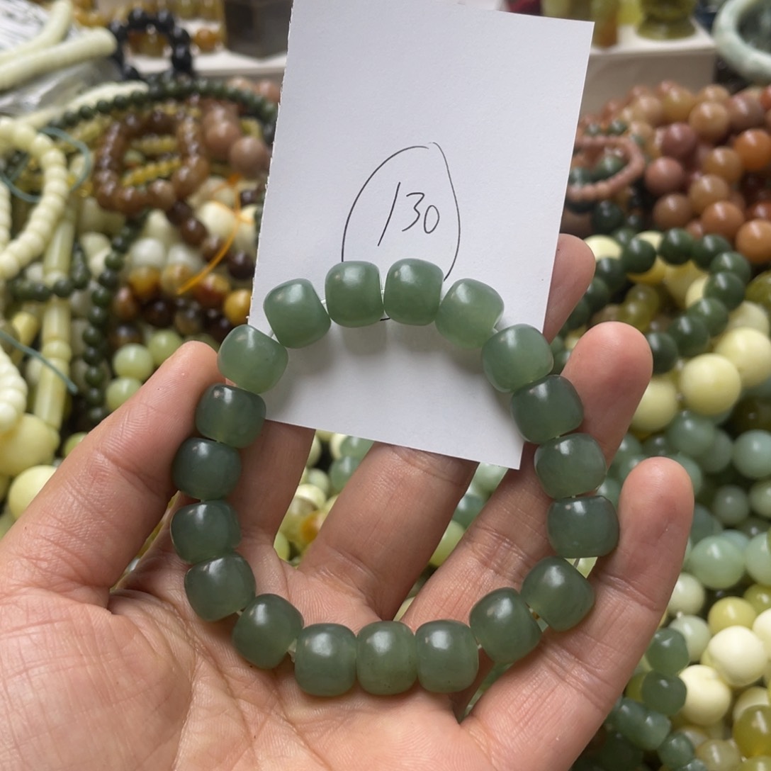 蛇纹石玉手链未镶嵌