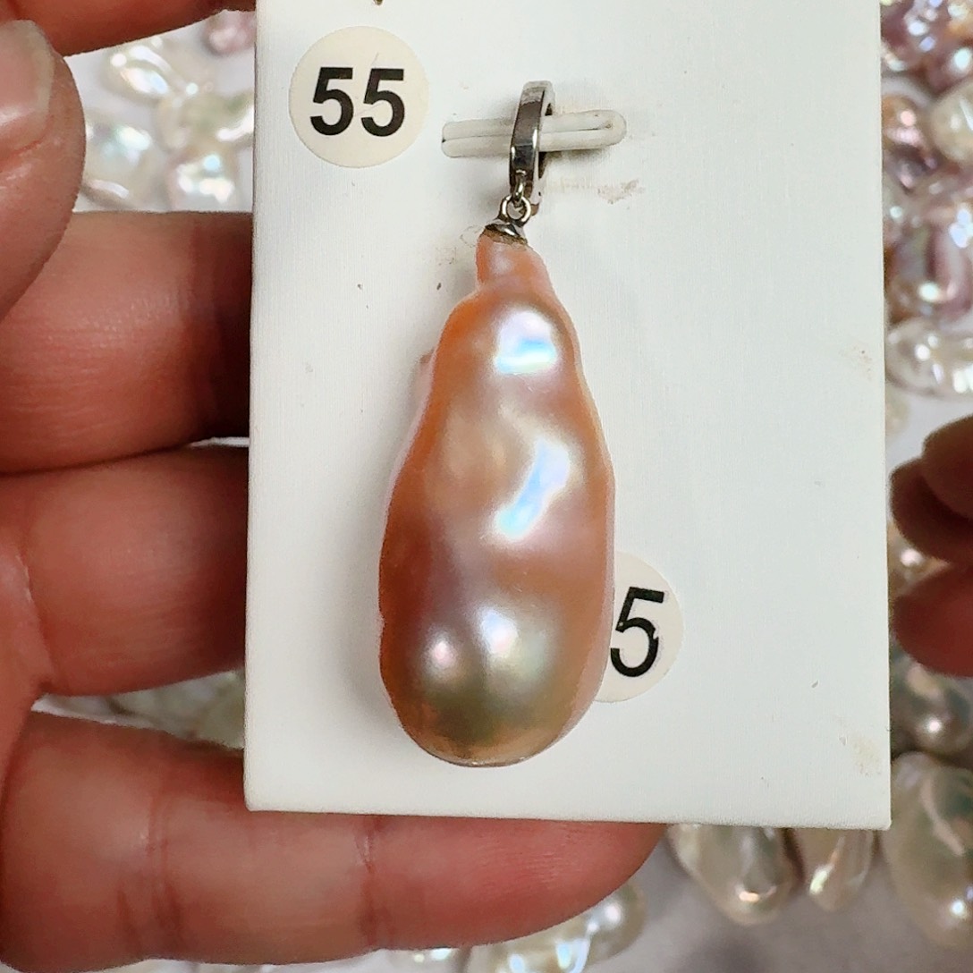 淡水珍珠银S925镶嵌颈饰