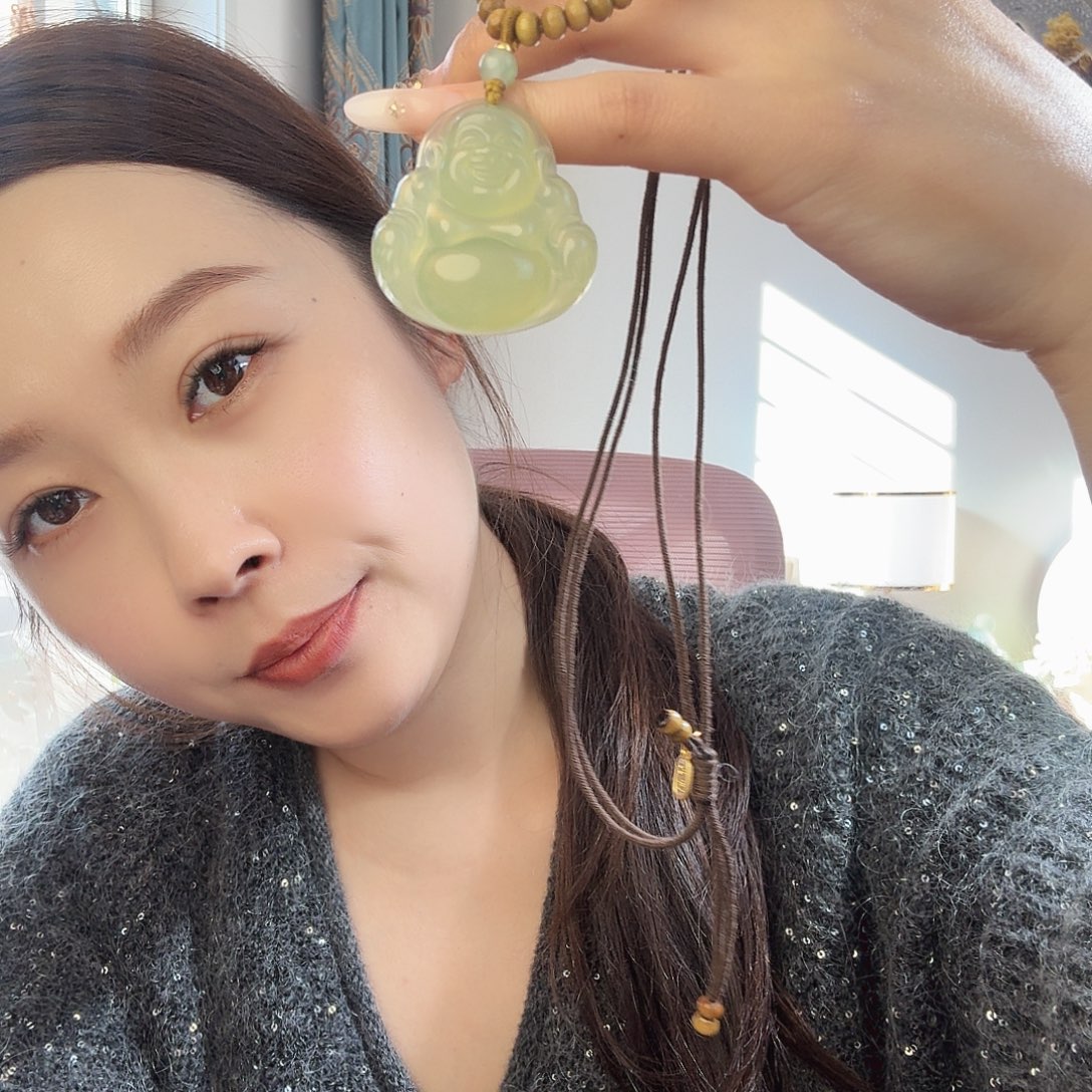 °***珊蛇纹石玉未镶嵌颈饰