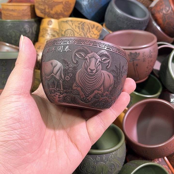 茶杯紫砂全手工紫砂主人杯