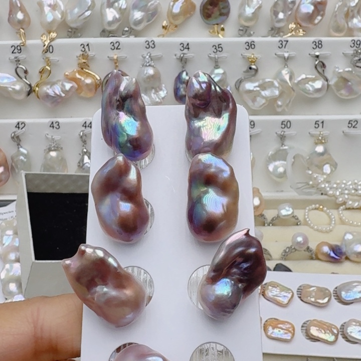 砂***橘淡水珍珠未镶嵌颈饰