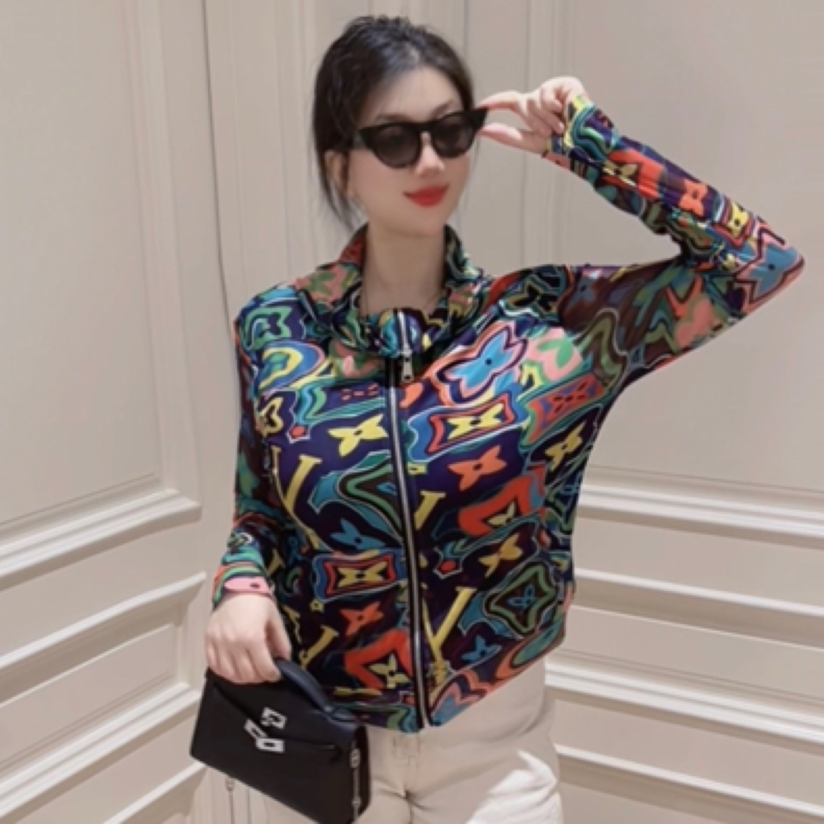 夏季新款防晒衣上衣薄网纱长袖短外套女百搭洋气减龄女士时尚潮牌