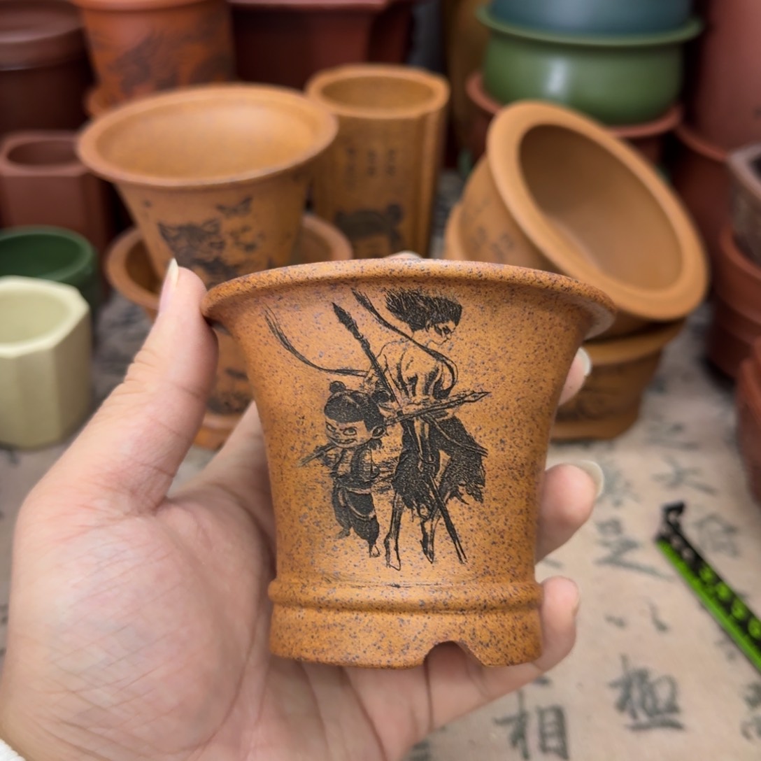 紫砂花盆宜兴紫砂正品8x7