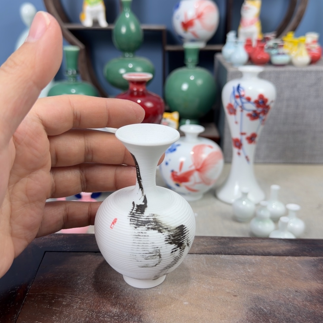 陶瓷手工小花器摆件